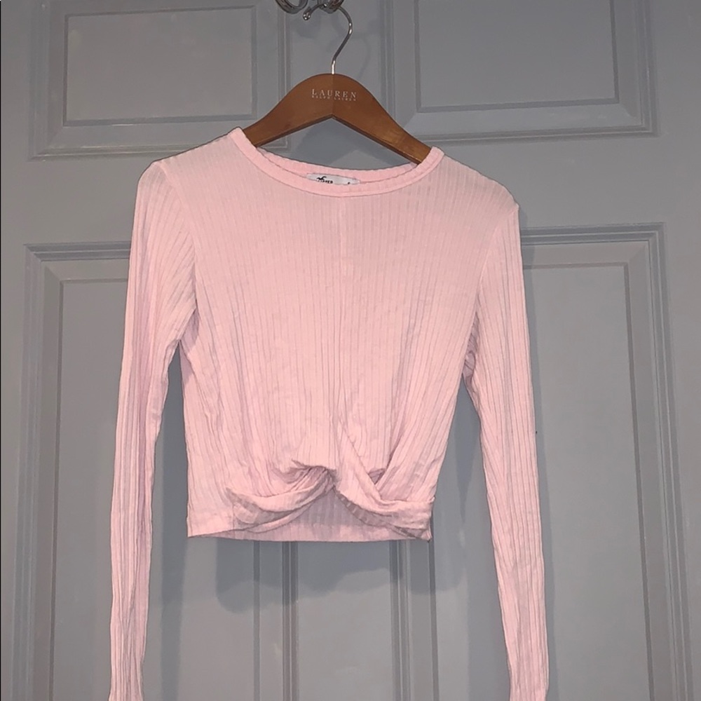 Hollister Pink Wrap Crop Top